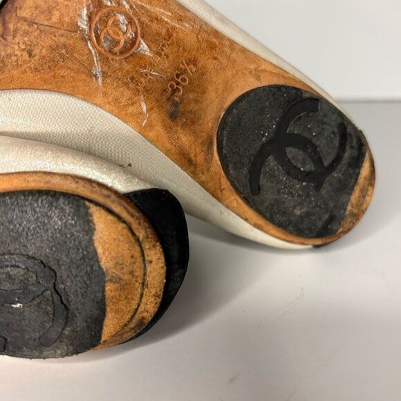 CHANEL Stretch Spirit Interlocking CC Logo Ballet Flat - Picture 2 of 14